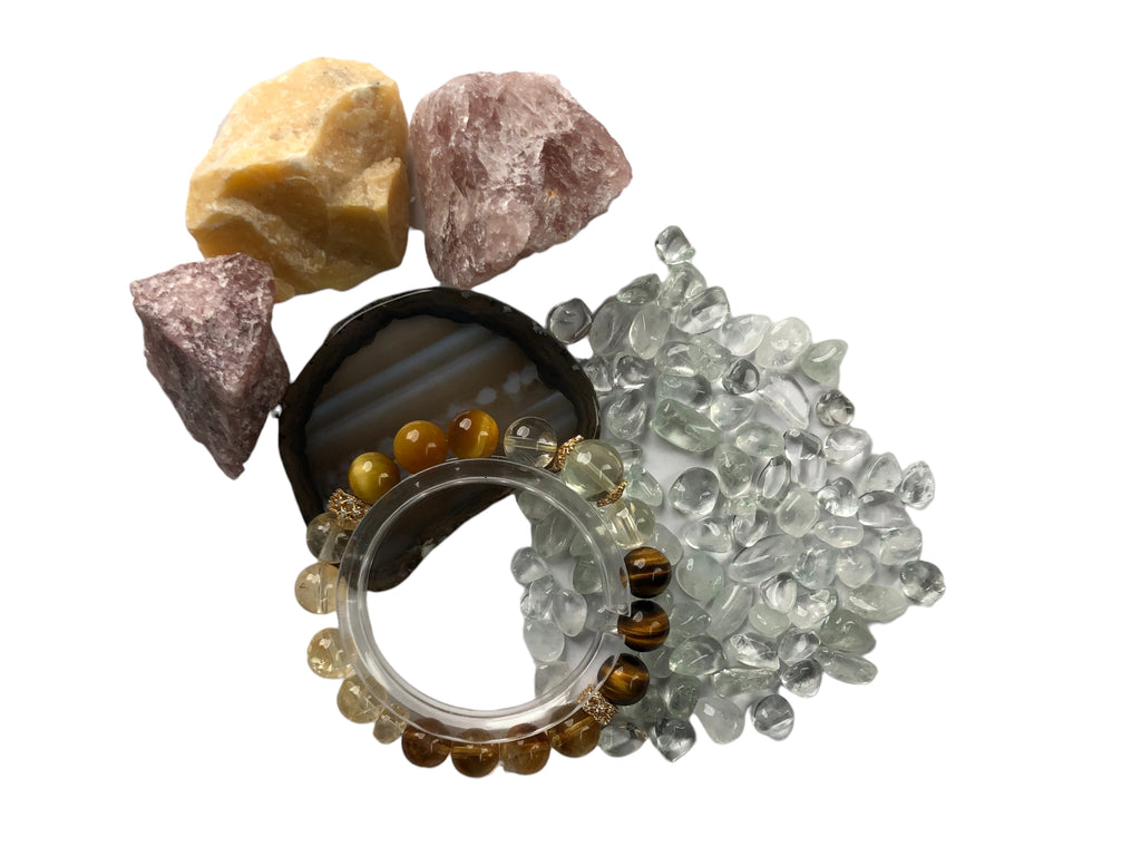 Fanmala Hot selling model yellow earth attribute unique best design tiger eye crystal bracelet hematite center stone