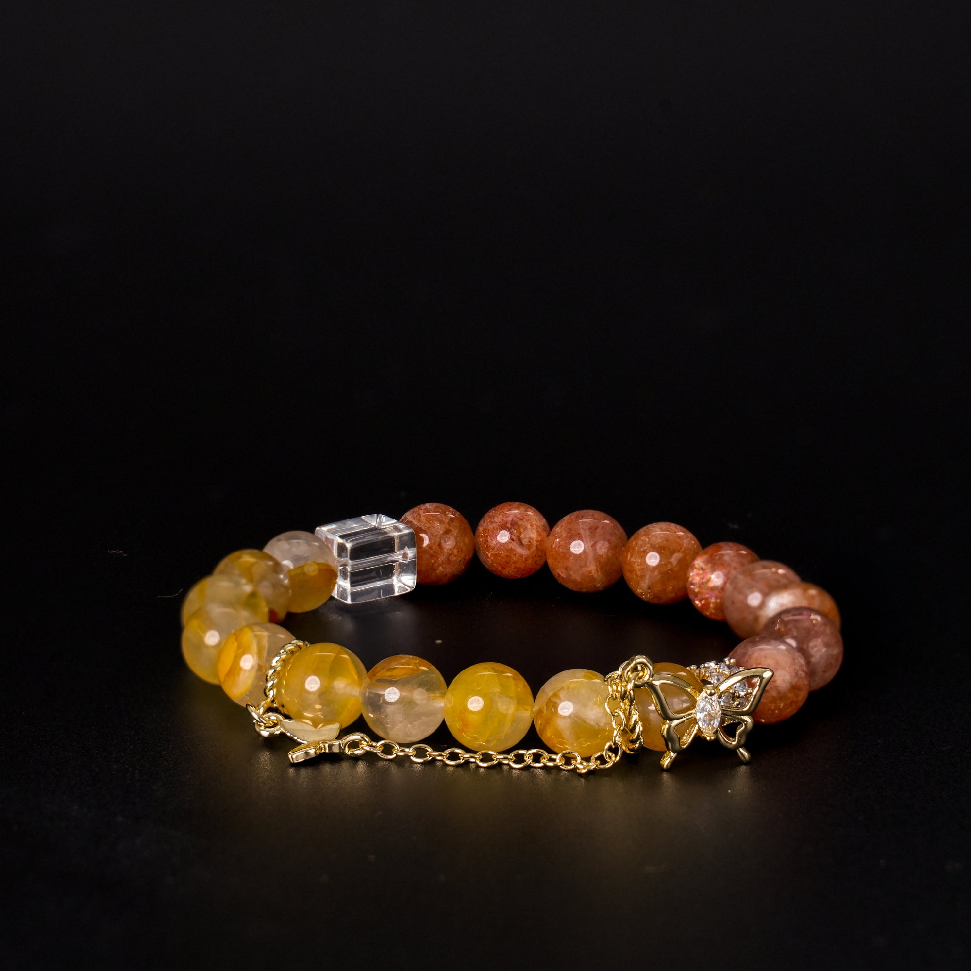 Fanmala Yue Hui "Earth Series" Bracelet - Five Elements Jewelry for Balancing Weak Earth Element, Handmade Gemstone Remedy for Stability, Nurturing & Abundance