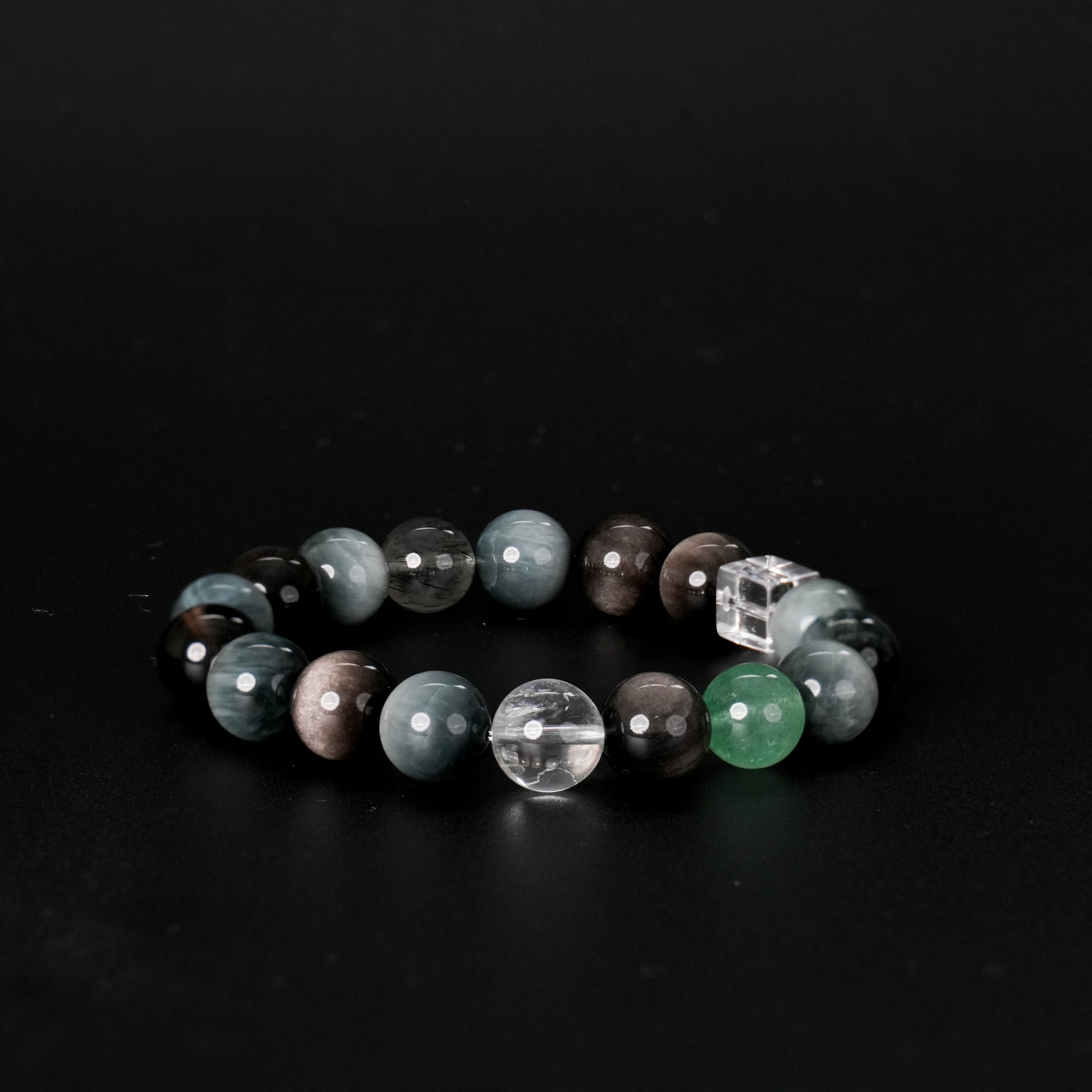 Fanmala Yan Song "Earth Series" Bracelet - Five Elements Jewelry for Balancing Strong Earth Element, Handmade Gemstone Remedy for Structure, Refinement & Prosperity