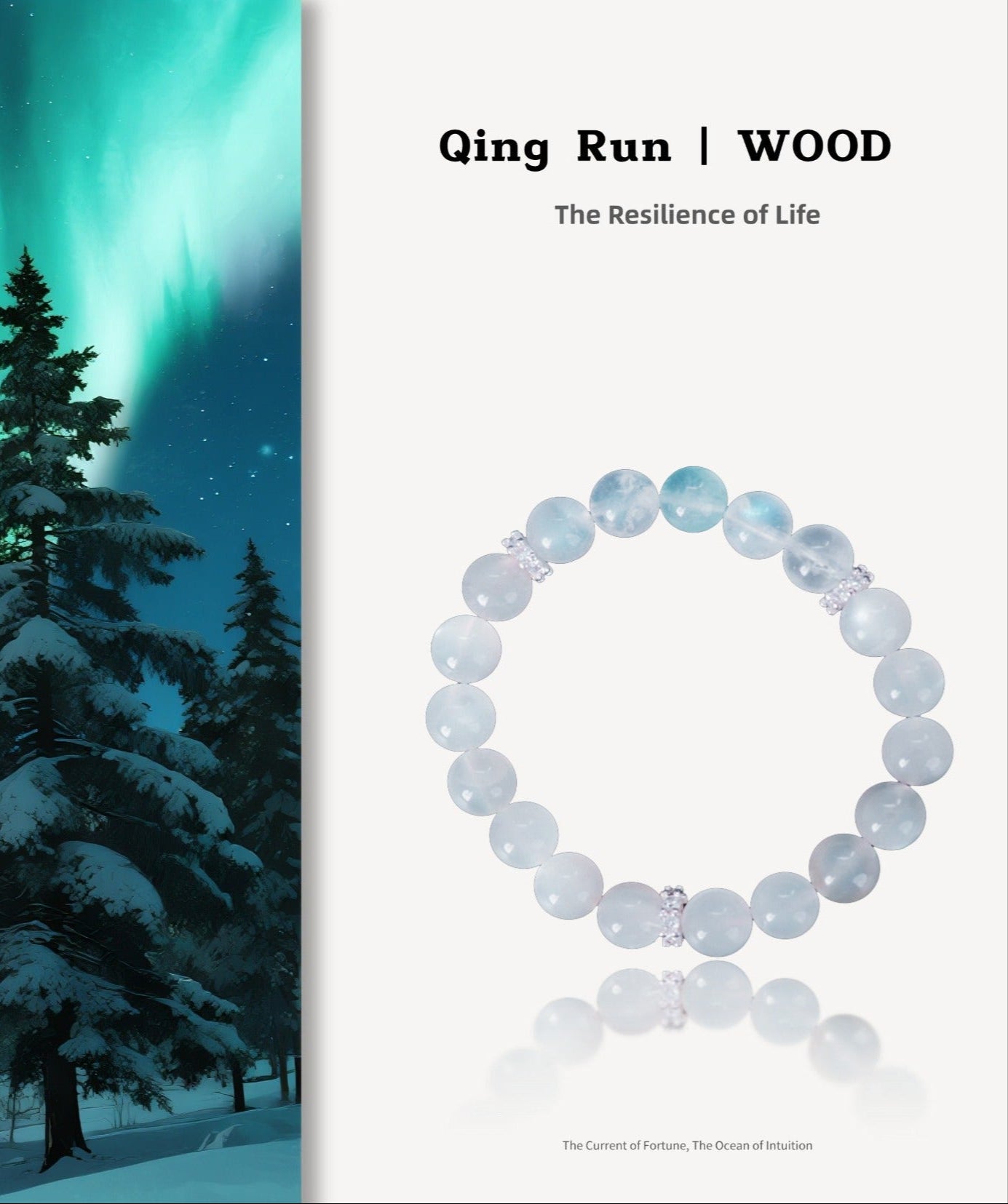 Fanmala Qing Run "Wood Series" Bracelet - Five Elements Jewelry for Balancing Weak Wood Element, Handmade Gemstone Remedy for Growth, Creativity &amp; New Beginnings