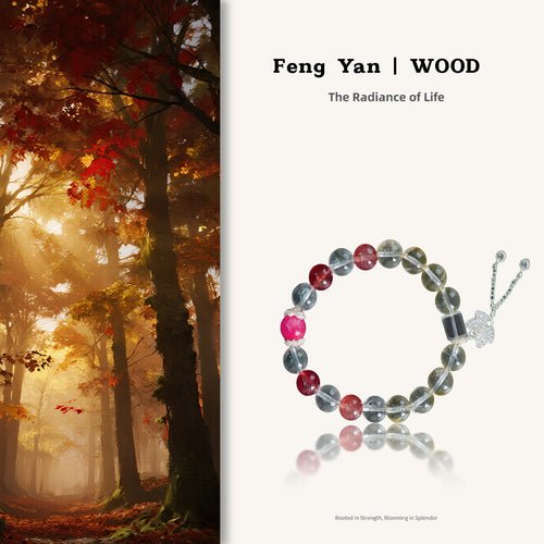 Fanmala Feng Yan "Wood Series" Bracelet - Five Elements Jewelry for Balancing Strong Wood Element, Handmade Gemstone Remedy for Flexibility, Expression & Grounding
