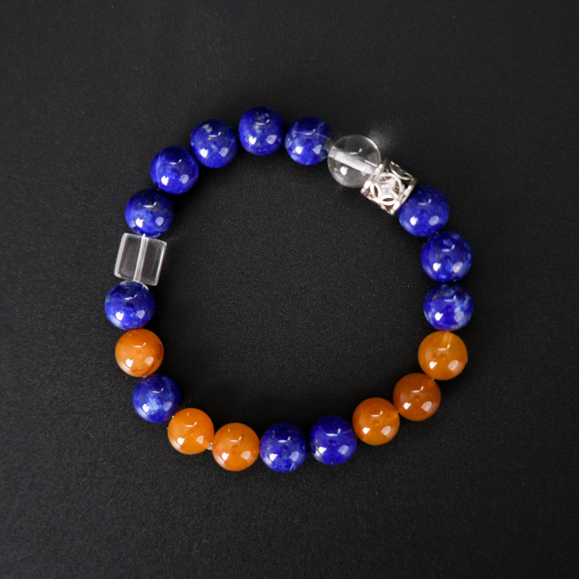 Fanmala Yan Ze "Fire Series" Bracelet - Five Elements Jewelry for Balancing Strong Fire Element, Handmade Gemstone Remedy for Composure, Focus & Manifestation