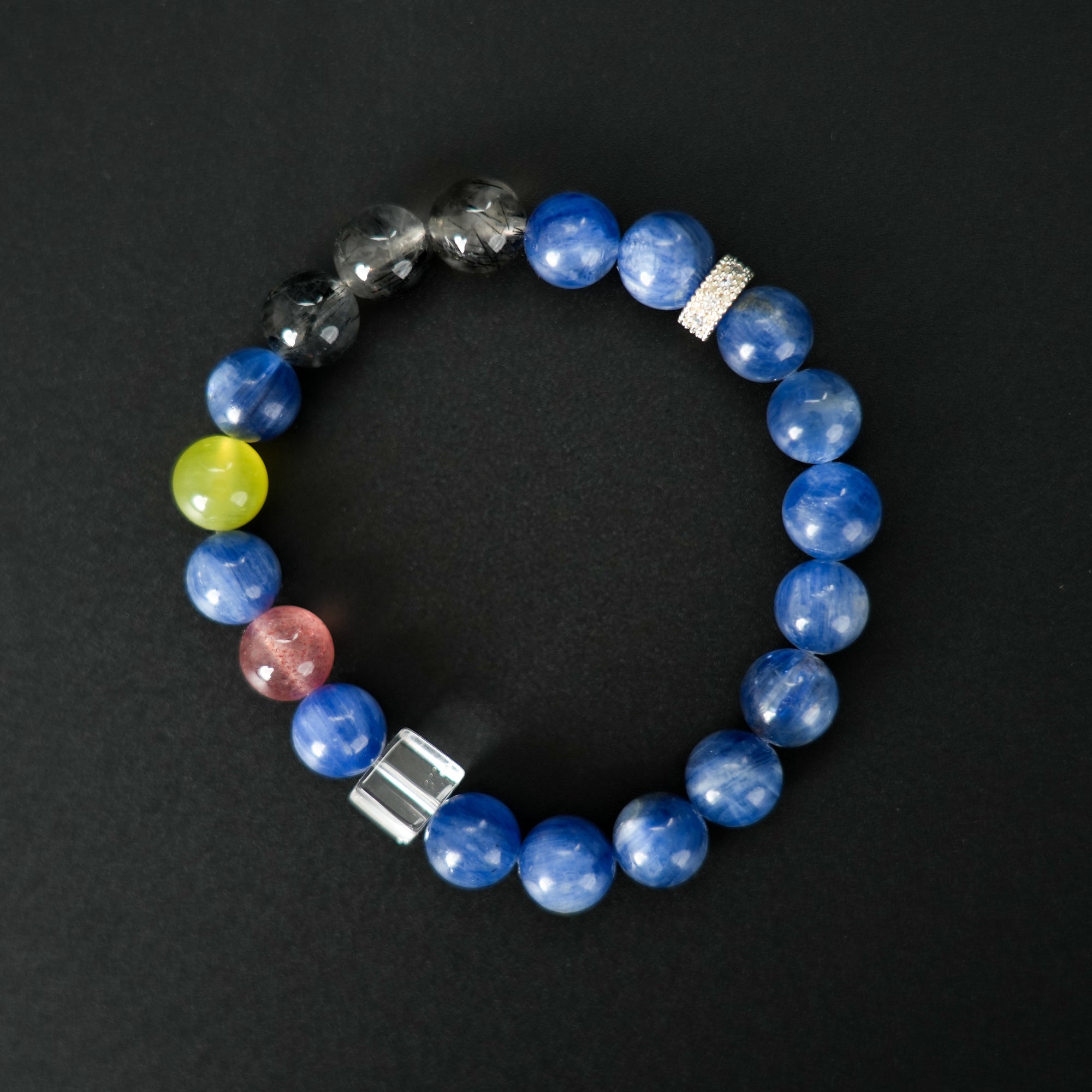 Fanmala Shuang Feng "Metal Series" Bracelet - Five Elements Jewelry for Balancing Strong Metal Element, Handmade Gemstone Remedy for Clarity, Flexibility & Precision