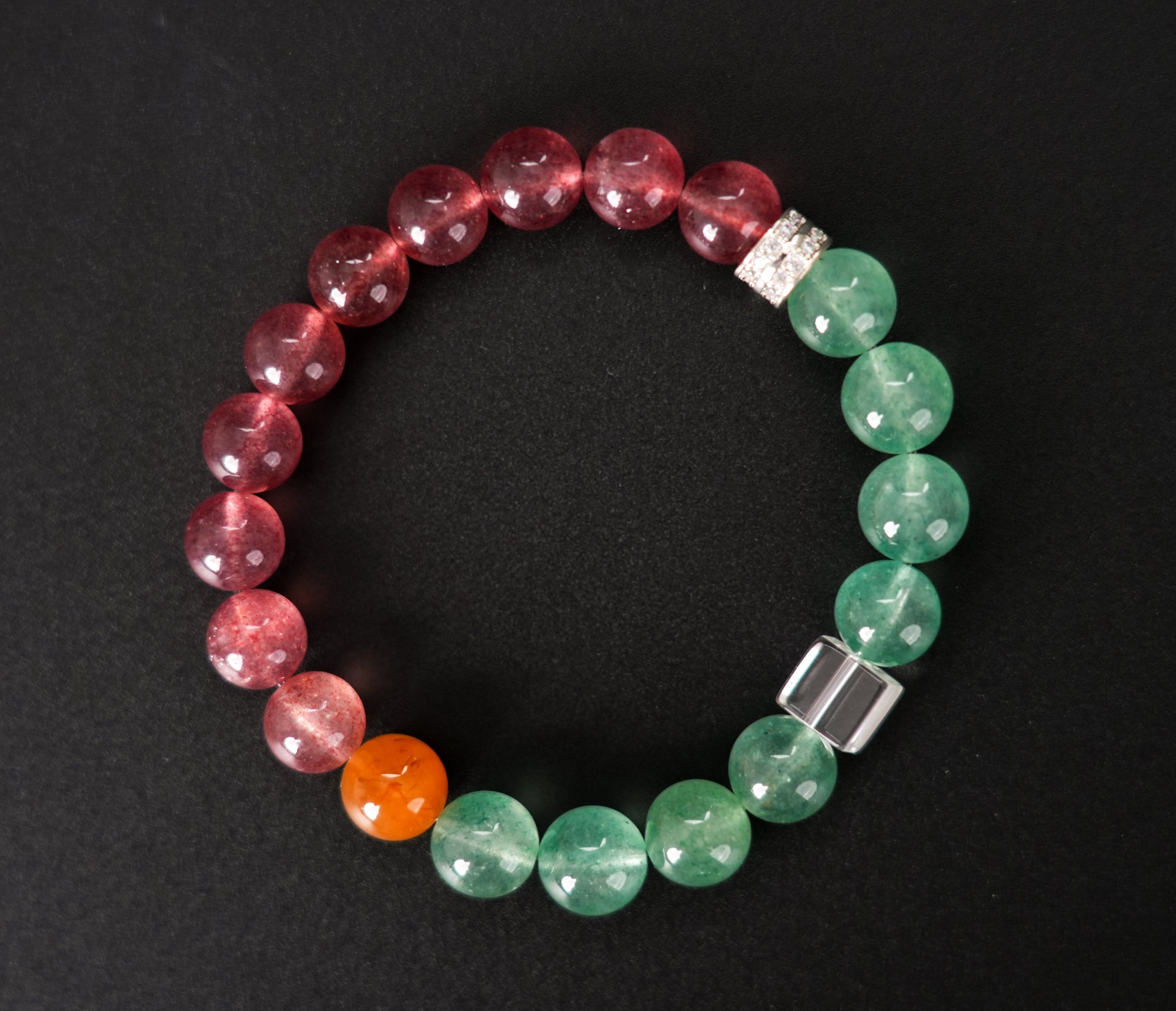 Fanmala Nuan Xi "Fire Series" Bracelet - Five Elements Jewelry for Balancing Weak Fire Element, Handmade Gemstone Remedy for Passion, Action & Transformation