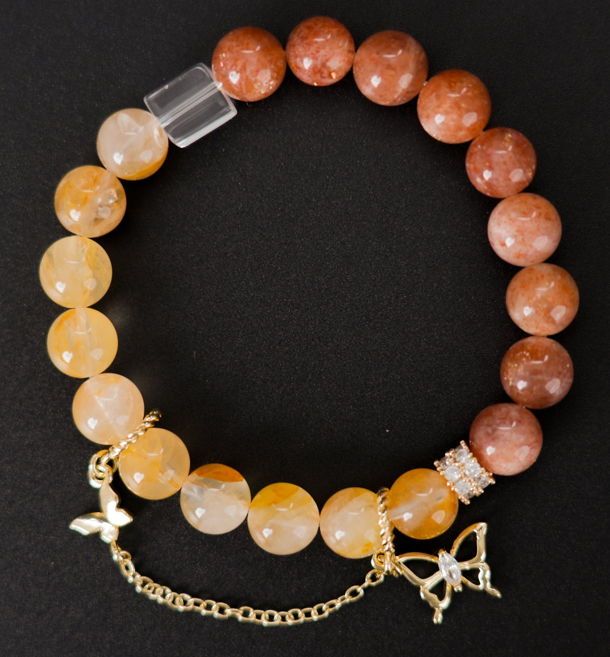 Fanmala Yue Hui "Earth Series" Bracelet - Five Elements Jewelry for Balancing Weak Earth Element, Handmade Gemstone Remedy for Stability, Nurturing & Abundance