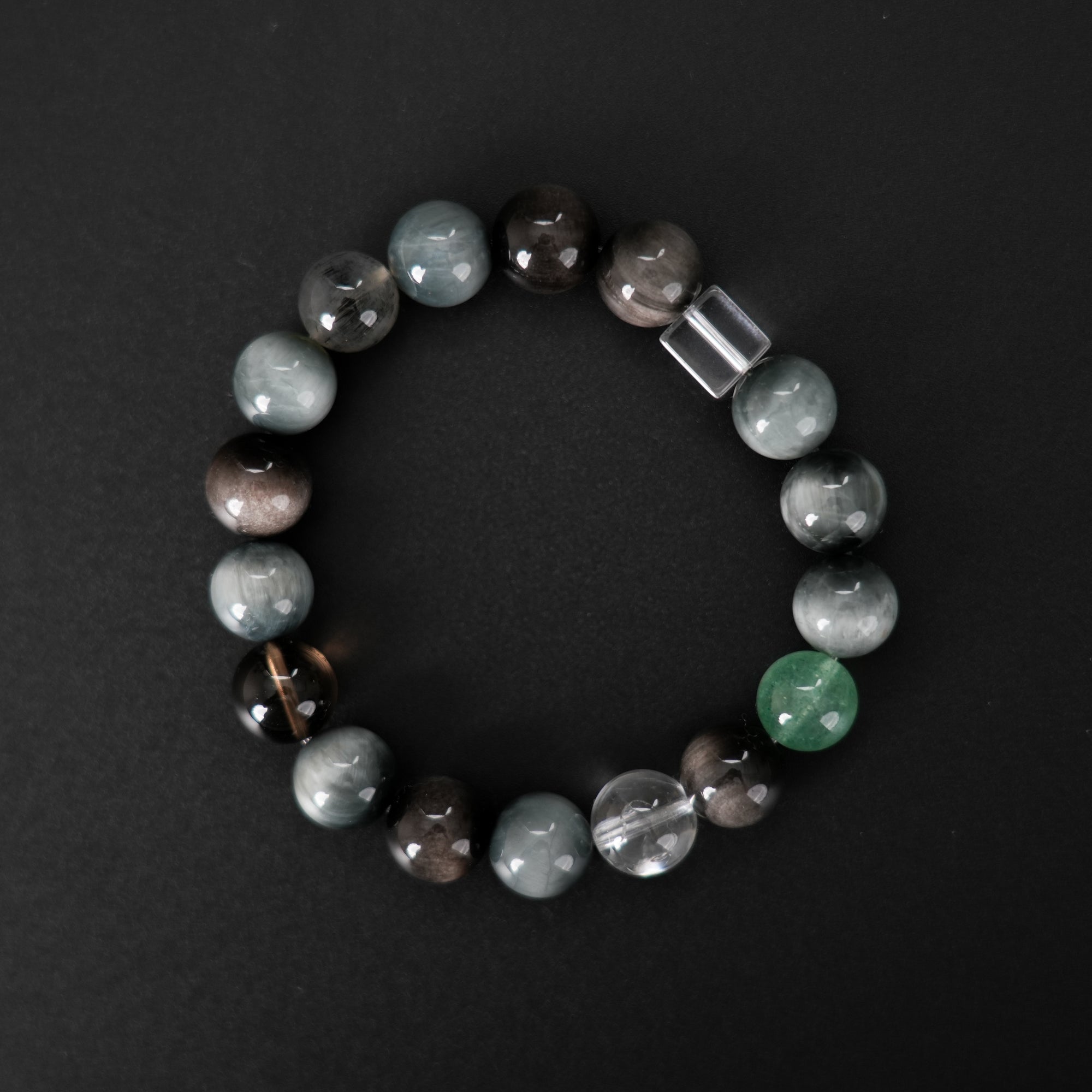 Fanmala Yan Song "Earth Series" Bracelet - Five Elements Jewelry for Balancing Strong Earth Element, Handmade Gemstone Remedy for Structure, Refinement & Prosperity